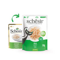 Produktbild von Schesir Katzen Nassfutter Huhn in Gelee 12x70 g ohne Farb- und Aromastoffe