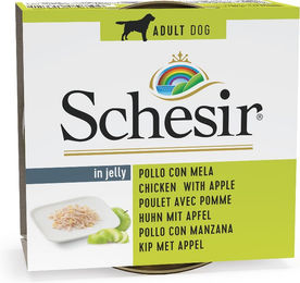 Produktbild von Schesir Katzen Nassfutter Huhn mit Apfel Adult 24 x 150 g ohne Farb- und Aromastoffe sowie Konservierungsstoffe - 24 x 150 g