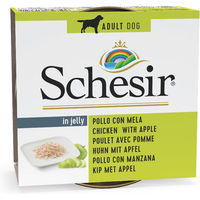 Produktbild von Schesir Katzen Nassfutter Huhn mit Apfel Adult 24 x 150 g ohne Farb- und Aromastoffe sowie Konservierungsstoffe - 24 x 150 g