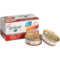 Produktbild von Schesir Katzen Nassfutter Huhn mit Ente Stückchen in Sauce für erwachsene Katzen 24x50 g