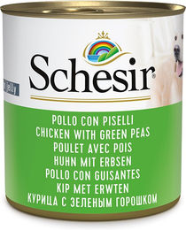 Produktbild von Schesir Katzen Nassfutter Huhn mit Erbsen Stückchen in Gelee Adult 12 x 285 g - 12 x 285 g