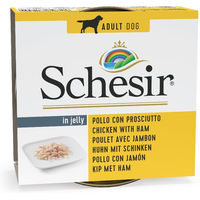 Produktbild von Schesir Katzen Nassfutter Huhn mit Schinken für Adult, 6 x 150 g - 6 x 150 g