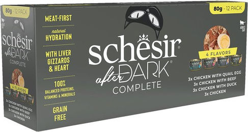 Schesir Katzen Nassfutter Stückchen in Sauce Huhn Getreidefrei 12 x 80 g - 12 x 80 g – Bild 1 von 2