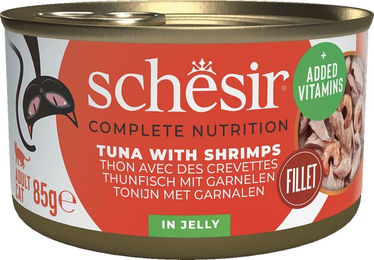 Schesir Katzen Nassfutter Thunfisch mit Garnele in Gelee 85g - 85 g – Bild 1 von 4