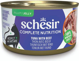 Schesir Katzen Nassfutter Thunfisch mit Rind in Gelee 6 x 85 g - 6 x 85 g – Bild 1 von 13