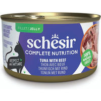 Produktbild von Schesir Katzen Nassfutter Thunfisch mit Rind in Gelee 6 x 85 g - 6 x 85 g
