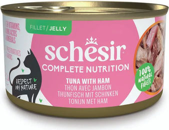 Schesir Katzen Nassfutter Thunfisch mit Schinken in Gelee 6x85g ohne Farb- und Aromastoffe sowie Konservierungsstoffe - 6 x 85 g – Bild 1 von 13