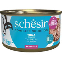 Produktbild von Schesir Katzen Nassfutter Thunfisch Stückchen in Sauce für Adult 12x85g ohne Farb- und Aromastoffe sowie Konservierungsstoffe - 85 g
