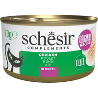 Produktbild von Schesir Katzen-Suppe Huhn in Brühe mit hohem Fleischanteil Adult 12x70 g - 6 x 70 g