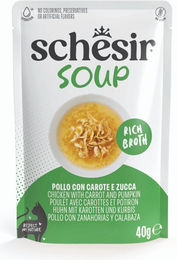 Schesir Katzen-Suppe Huhn mit Karotten und Kürbis Adult 12 x 40 g - 12 x 40 g – Bild 1 von 5