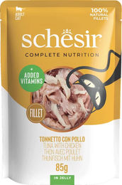 Schesir Katzenfutter Adult Thunfisch mit Huhn in Gelee 85g - 85 g – Bild 1 von 4