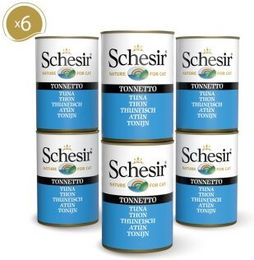 Schesir Katzenfutter Adult Thunfisch Stückchen in Gelee 6 x 140 g glutenfrei - 6 x 140 g – Bild 1 von 2