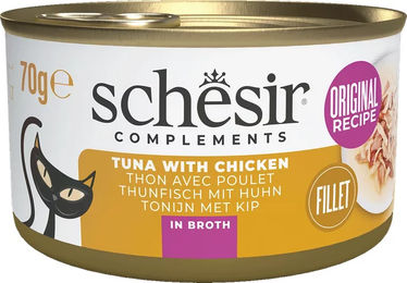 Schesir Katzenfutter Brühe Thunfisch und Huhn für erwachsene Katzen 70g - 70 g – Bild 1 von 5