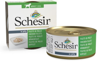 Schesir Katzenfutter Huhn Stückchen in Gelee für Adult 150g Dose mit hohem Fleischanteil und ohne Konservierungsstoffe – Bild 1 von 2