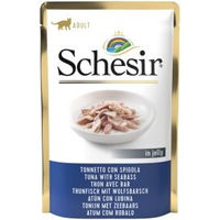 Produktbild von Schesir Katzenfutter Stückchen in Gelee Thunfisch und Huhn 12 x 85g Beutel ohne Farb- und Aromastoffe sowie Konservierungsstoffe