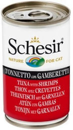 Schesir Katzenfutter Thunfisch mit Garnelen 140 g Dose ohne Farb- und Aromastoffe – Bild 1 von 4