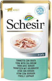 Produktbild von Schesir Katzenfutter Thunfisch mit Kabeljau mit hohem Fleischanteil 50g