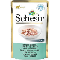 Produktbild von Schesir Katzenfutter Thunfisch mit Kabeljau mit hohem Fleischanteil 50g