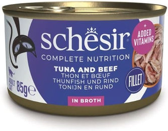 Schesir Katzenfutter Thunfisch mit Rind und Reis in Sauce 24x 85 g - 6 x 85 g – Bild 1 von 2