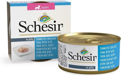 Produktbild von Schesir Katzenfutter Thunfisch Stückchen in Gelee für Welpen 150g