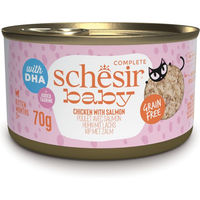 Produktbild von Schesir Kitten Filets in Sauce Huhn und Lachs 12 x 70 g - 12 x 70 g