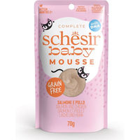 Produktbild von Schesir Kitten Mousse Lachs und Huhn getreidefrei 12 x 70 g