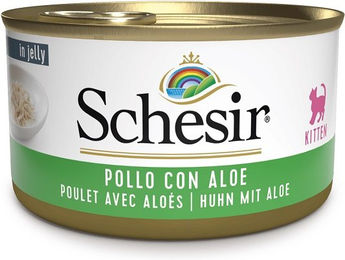 Schesir Kitten Nassfutter Huhn mit Aloe Vera Stückchen in Gelee 85g - 75 g – Bild 1 von 2