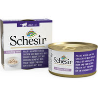 Produktbild von Schesir Natural Katzenfutter Huhn und Rind mit Reis Adult 24x85g - 6 x 85 g