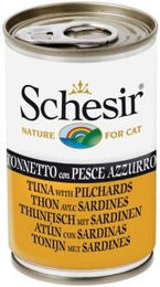 Produktbild von Schesir Natural Katzenfutter Thunfisch mit Sardinen 8x140 g ohne Farb- und Aromastoffe sowie Konservierungsstoffe