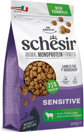 Schesir Sensitive Katzenfutter mit Lamm Monoprotein für Adult 1,5 kg – Bild 1 von 1