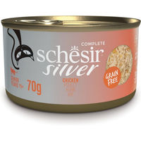 Produktbild von Schesir Silver Senior Katzenmousse Huhn und Thunfisch 12 x 70 g - 12 x 70 g