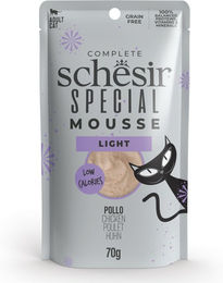 Schesir Special Light Mousse Huhn und Pute für Katzen Adult Getreidefrei 12 x 70 g – Bild 1 von 1