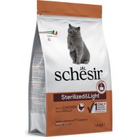 Produktbild von Schesir Sterilized & Light Katzenfutter Huhn Monoprotein Sensitive für alle Altersstufen 3 x 1,5 kg - 3 x 1,5 kg