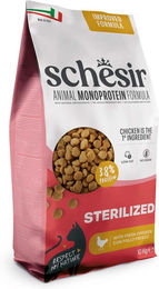 Schesir Sterilized & Light Katzenfutter Huhn Monoprotein zur Gewichtskontrolle 10 kg – Bild 1 von 1