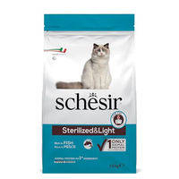 Produktbild von Schesir Sterilized & Light Trockenfutter für ausgewachsene Katzen mit Fischgeschmack zur Gewichtskontrolle 2 x 1,5 kg - 2 x 1,5 kg