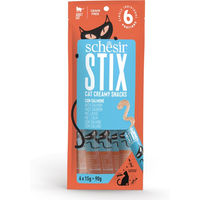 Produktbild von Schesir Stix Creamy Snacks Lachs für Katzen 90 g