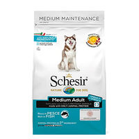 Produktbild von Schesir Trockenfutter für erwachsene Hunde mittlerer Größe Fisch Monoprotein Hypoallergen Kroketten 3 kg - 3 kg