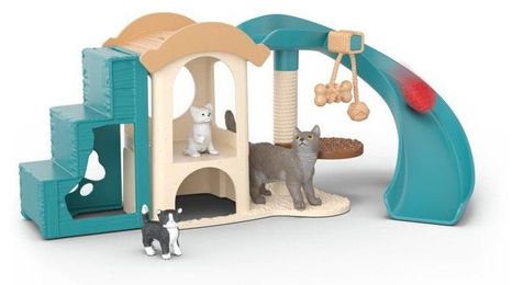 Schleich Farm World Katzenspielzeug Figur mit Schaukel Kratzbaum und Rutsche 42764 – Bild 1 von 1