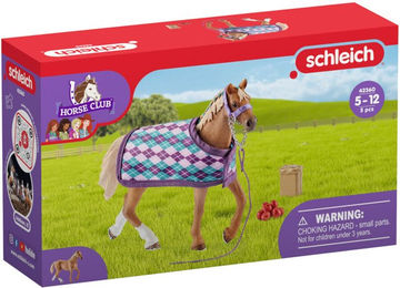 Schleich Spielset Englisches Vollblut mit Decke – Bild 1 von 2