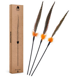 Schlitzohr Birdy Federwedel Katzenspielzeug aus Naturmaterial 3er Pack Bunt – Bild 1 von 13