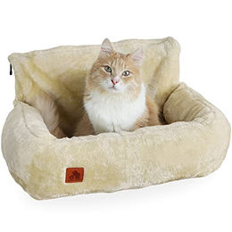 SCHLITZOHR Katzen Hängematte Lucky aus Plüsch beige Größe L - 1 Stk. – Bild 1 von 12