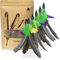 Produktbild von SCHLITZOHR Katzenangel Ersatzfedern Classic Bunt 5er Pack Naturmaterial