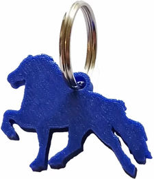 Produktbild von Schlüsselanhänger Islandpferd Karlslund aus Kunststoff Blau 3x4 cm