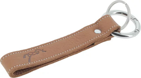 Produktbild von Schlüsselanhänger Pénélope Lara aus Leder in Braun und Silber Unisex