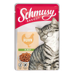 Produktbild von Schmusy Katzen Nassfutter Ragout mit Huhn in Jelly getreidefrei Adult 22x100g