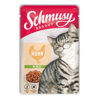 Produktbild von Schmusy Katzen Nassfutter Ragout mit Huhn in Jelly getreidefrei Adult 22x100g