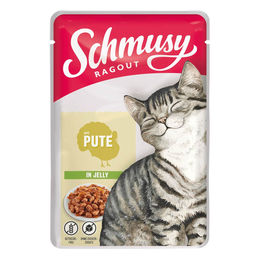Produktbild von Schmusy Katzen Nassfutter Ragout mit Pute in Jelly getreidefrei 22x100g