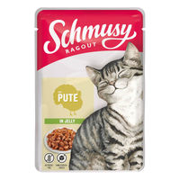 Produktbild von Schmusy Katzen Nassfutter Ragout mit Pute in Jelly getreidefrei 22x100g