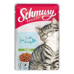 Produktbild von Schmusy Katzen Nassfutter Ragout mit Thunfisch in Jelly, getreidefrei, 22x 100g