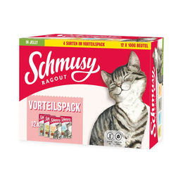 Schmusy Katzen Nassfutter Stückchen in Gelee Adult Getreidefrei 48x100g – Bild 1 von 2